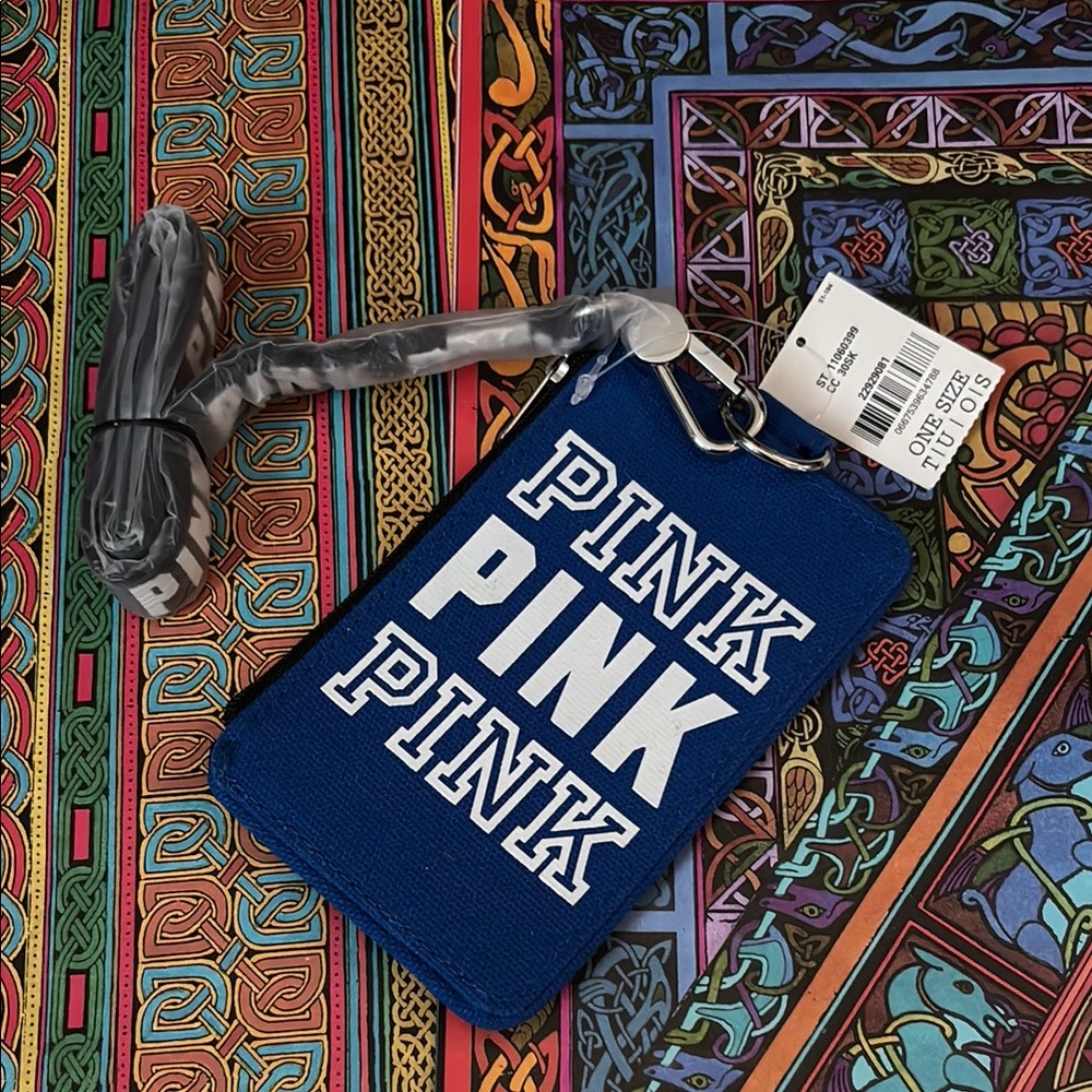 PINK Victoria's Secret Blue Travel card holder